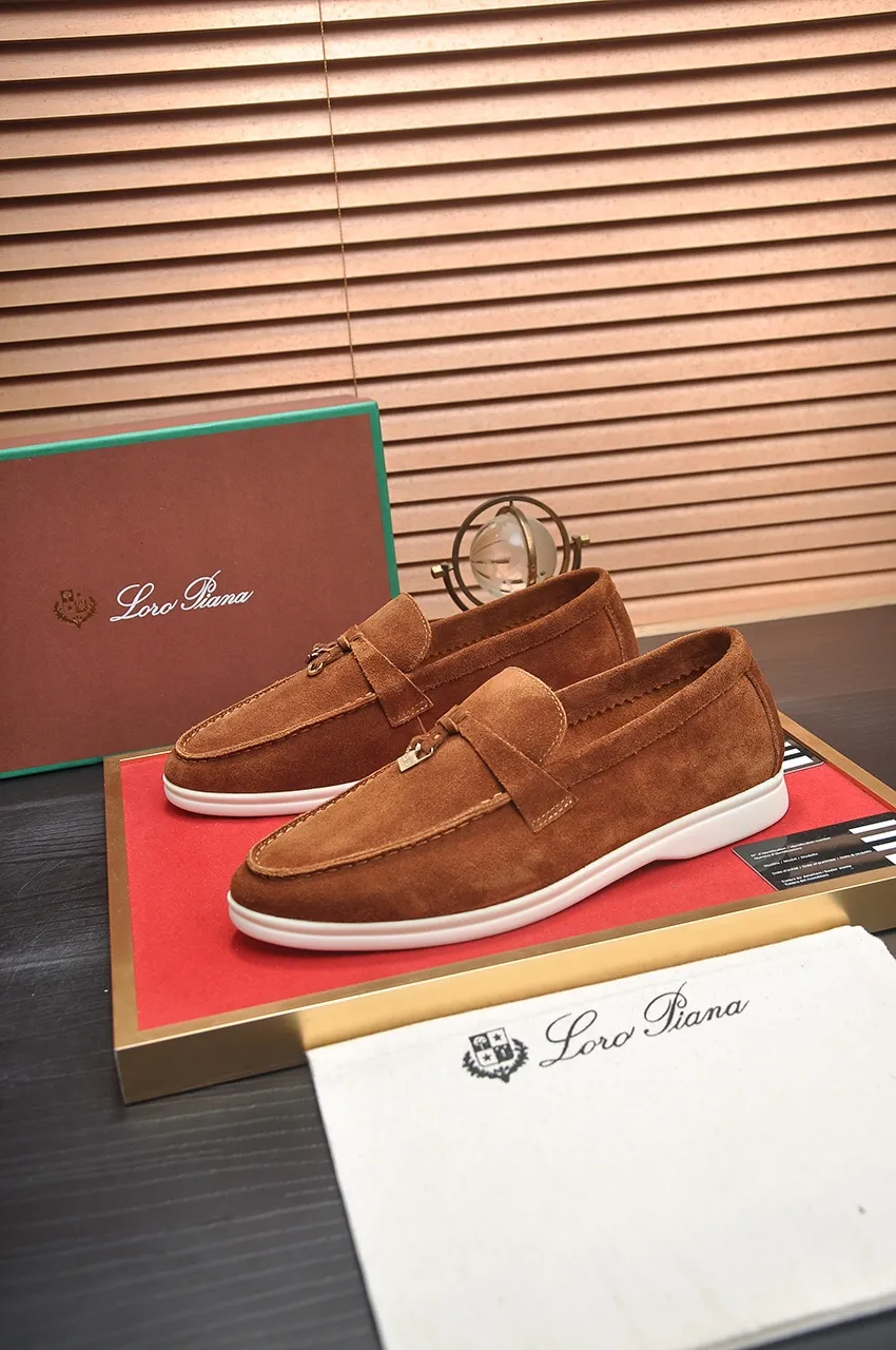 Men's shoes 💰400💶[𝐥𝐨𝐫𝐨 𝐏𝐢𝐚𝐧𝐚] [Couple model] High-end quality, affordable price, LP classic loafers, Italian treasure brand, the only brand that can match Hermès! Only after wearing it do we know that we can’t live up to our feet. Women’s code: 35-40 (customized sizes 34, 41, 42 are non-returnable) Men’s code: 38-44 (customized 45, 46, 47, 48 are non-refundable) Fabric: Customized imported cashmere Lining: Customized imported fetal cowhide Foot: Imported benzene-dyed calfskin Outsole: Exclusive original glass rubber outsole